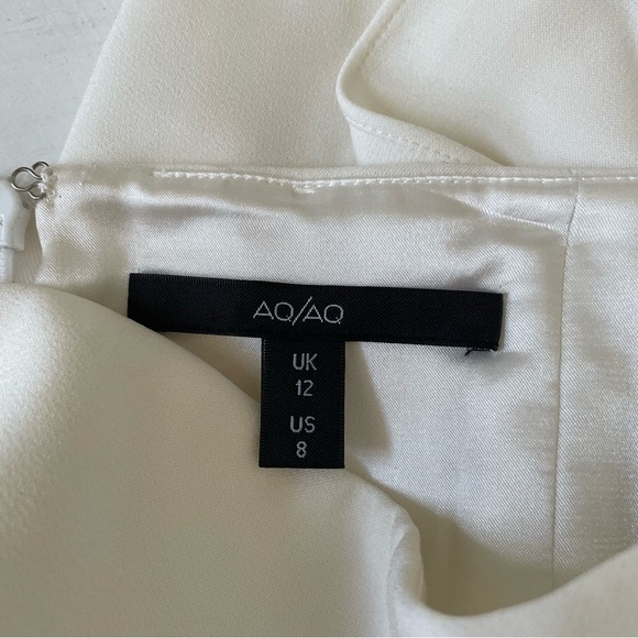 AQ/AQ Adelia White Jumpsuit Asymmetric Strapless Jumpsuit Size 8 - Picture 6 of 12